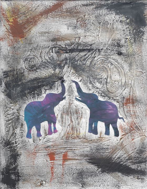 Elephant saluting - Vatsala Sinha