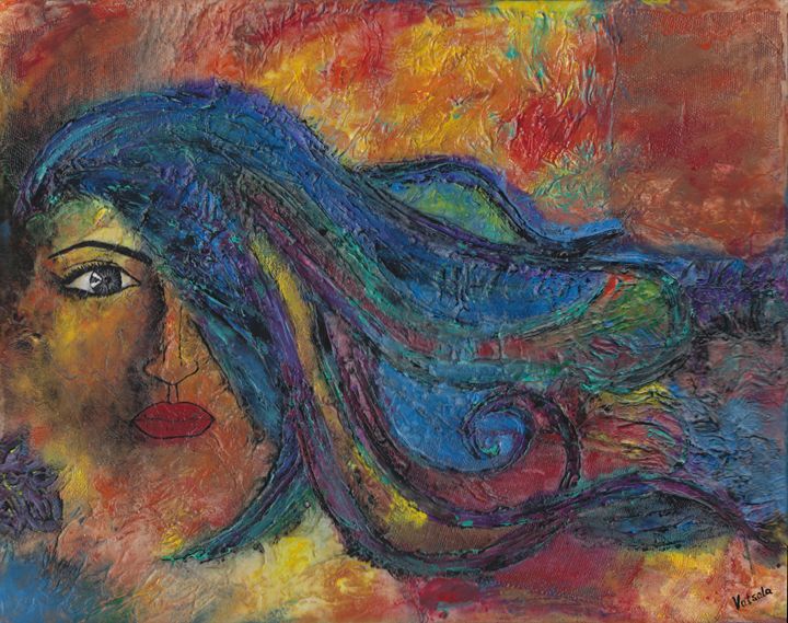 Lady with blue hair - Vatsala Sinha