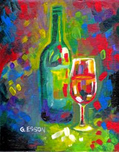 Wine Abstract - Genevieve Esson Art