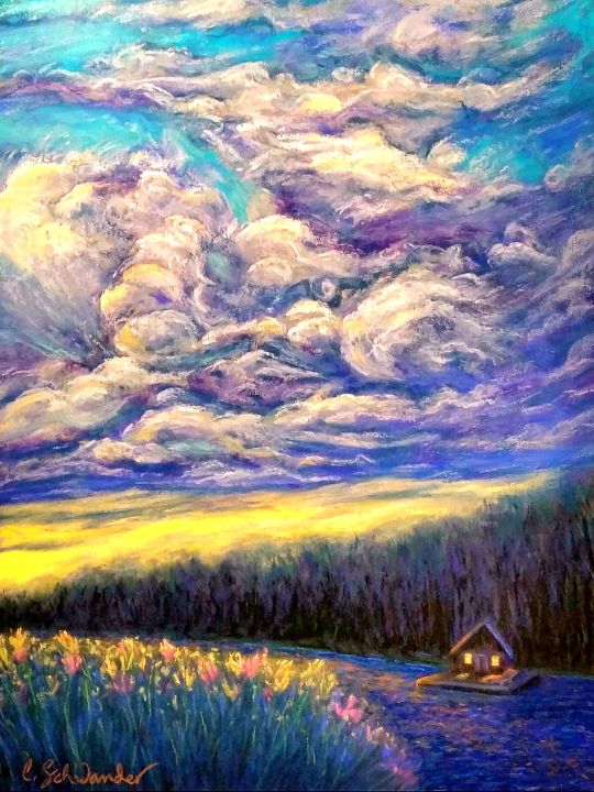 Montana Sunset - Christine Schwander - Paintings & Prints, Landscapes &  Nature, Skyscapes, Sunrise & Sunset - ArtPal