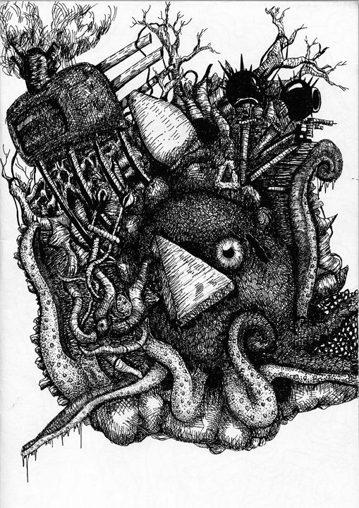 Octopus Invasion - Aslake - Drawings & Illustration, Abstract, Organic ...