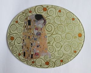 "The Kiss" G. Klimt - glass watch - Alexandra Arts