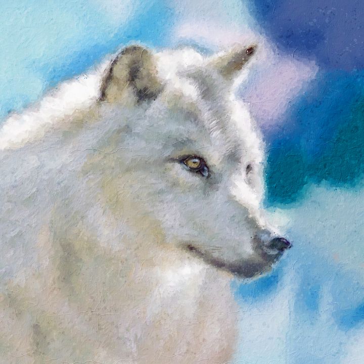 The White Wolf - Alexandra Arts - Paintings & Prints, Animals, Birds ...