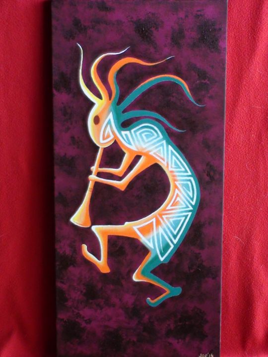 Designed Kokopelli Joe's Hogan Paintings & Prints, Ethnic, Cultural, & Tribal, Native
