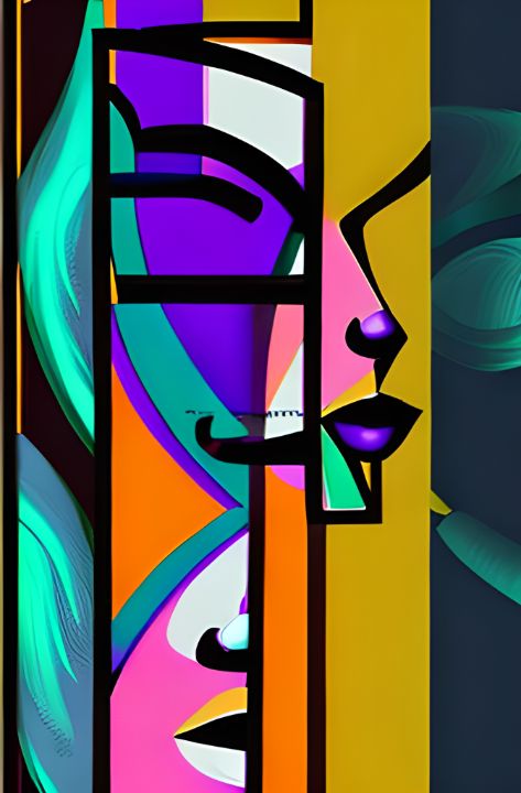 Lucid neon cubism art - Dean Lincoln Hargrove - Digital Art & AI ...