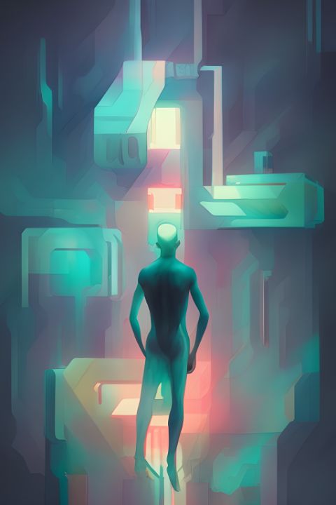 Neon cubism modern art - Dean Lincoln Hargrove - Digital Art & AI ...