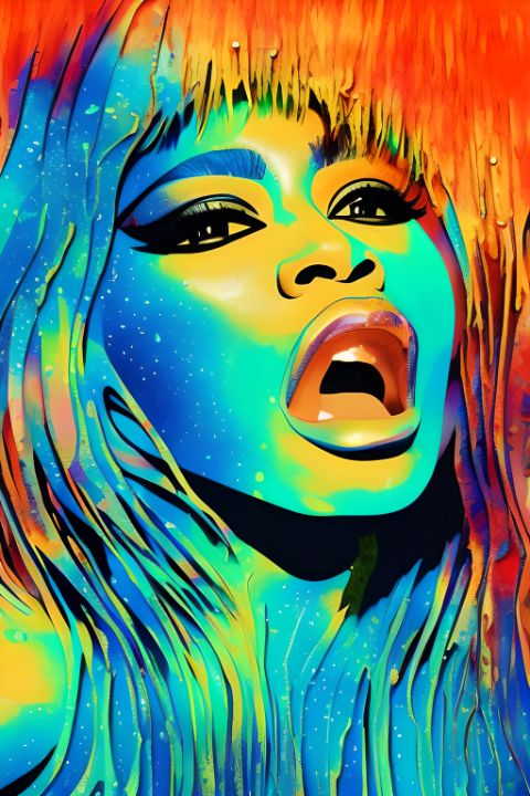 Dripping paint fan art Tina Turner - Dean Lincoln Hargrove - Digital ...