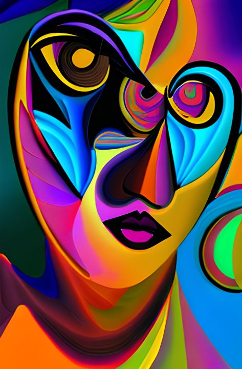 Lucid Neon cubism art - Dean Lincoln Hargrove - Digital Art & AI ...