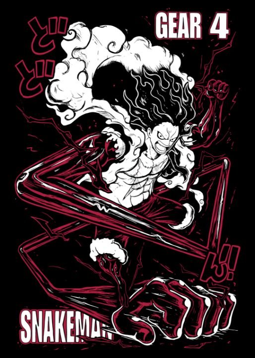 One Piece - Monkey D Luffy gear 4 - ZylixZen - Drawings One Piece - Monkey D Luffy gear 4 - ZylixZen - Drawings