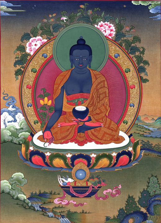 Medicine Buddha - Tibetan Thangka Painting - Paintings & Prints, Religion,  Philosophy, & Astrology, Buddhism - ArtPal