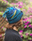 Blue Nuno Felted - Silk/ Wool Hat