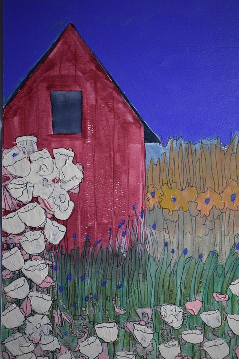 Red Barn - Creative Art by Diana - Paintings & Prints, Buildings ...