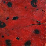 12 x 12 red abstract painting