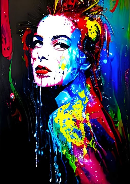 Woman Colorful Painting Impress Art Studio Paintings Prints woman-colorful-painting-impress-art-studio-paintings-prints