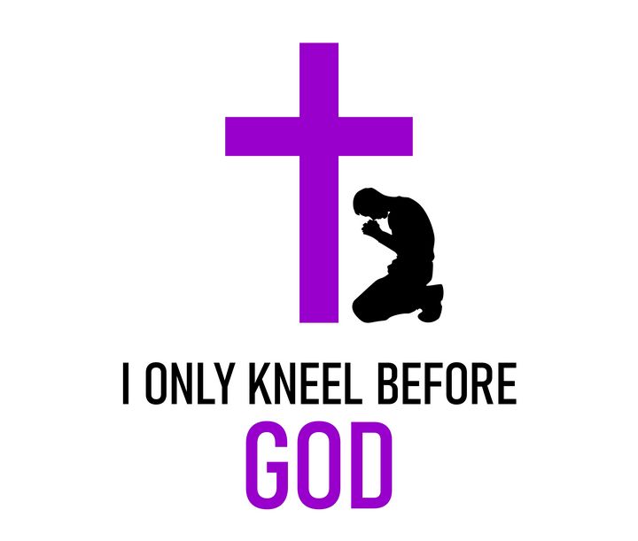 I Only Kneel Before God - Lincoln Bone Political Art