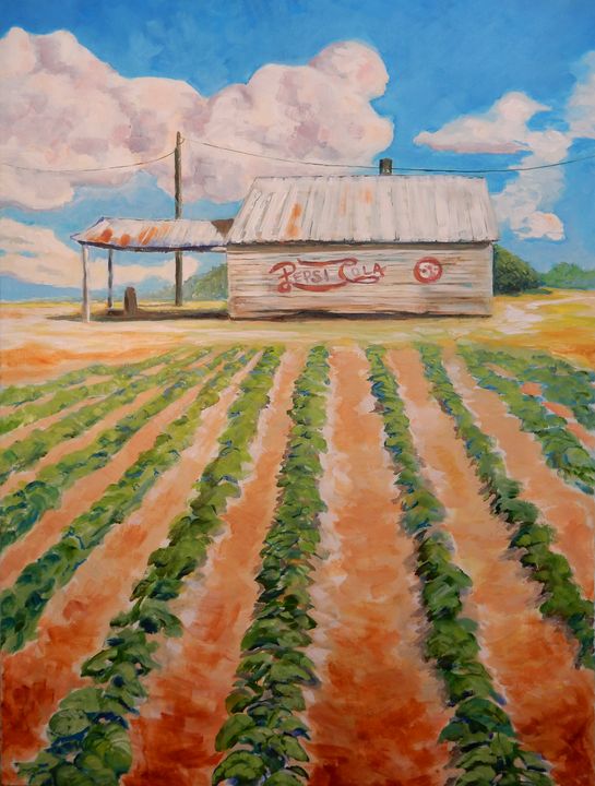 tobacco field painting Tobacco and Pepsi - Joy Parks Coats Art - Paintings & Prints, Landscapes &  Nature, Fields, Crops, Other Crops