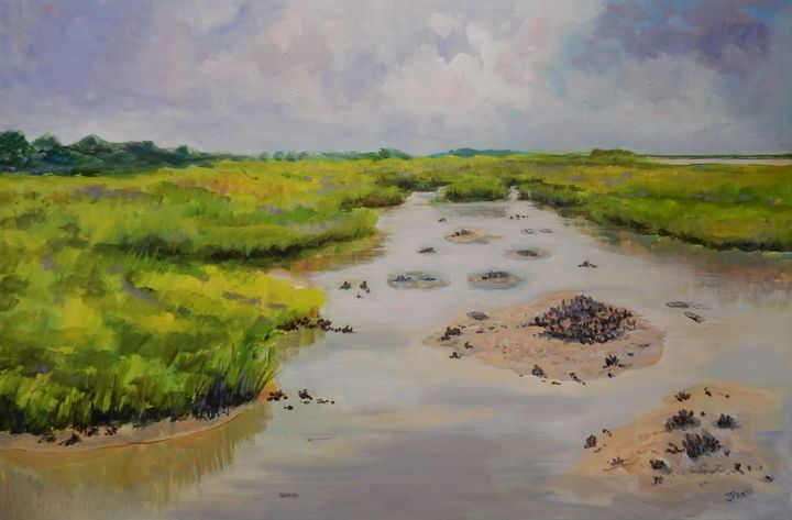 Low Country Morning Joy Parks Coats Art Paintings Prints Landscapes Nature Swamps Marshes Artpal