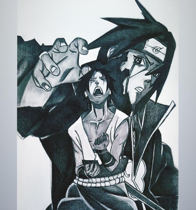 Itachi Uchiha, Drawing by Adriano Silva