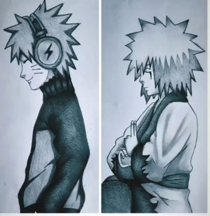 Pencil Drawing, Naruto Sketch Art, naruto, sketch art, art work