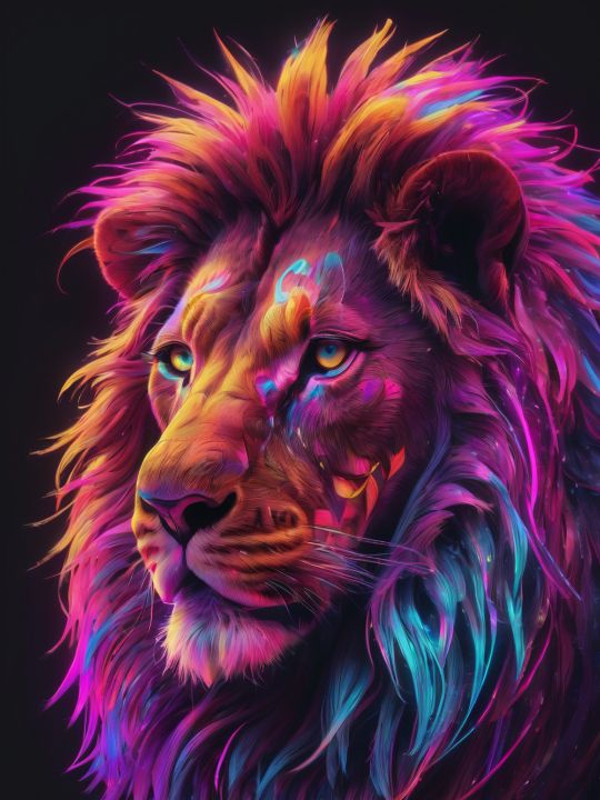 Lion portrait outlets art