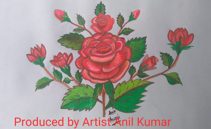 rose flower drawing 😍 Images • swati (@2567903953) on ShareChat