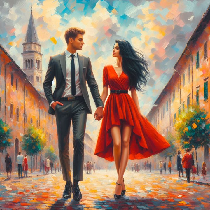 Lovers walking in the day 32 south art and tales digital art ai