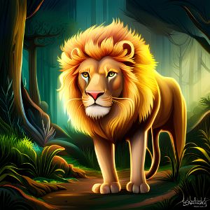 Vibrant Majesty: Lion's potrait