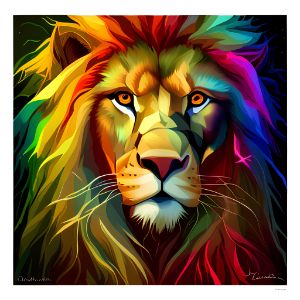 Lion's mesmerizing artistic portrait