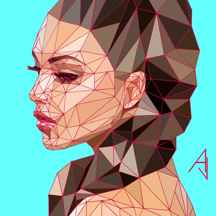 TRIANGULAÇÃO  Geometric portrait, Geometric art, Graphic