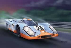 Porsche 917 Le Mans - Byron Chaney's Illustration and Design