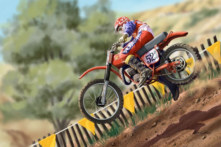 Marty Smith motocross superstar - Byron Chaney's Illustration and Design
