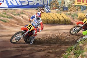 Rick Johnson "holeshot" 86' USGP - Byron Chaney's Illustration and Design