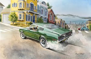 The Bullitt Mustang - Byron Chaney's Illustration and Design