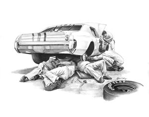 NASCAR Mechanics - Byron Chaney's Illustration and Design