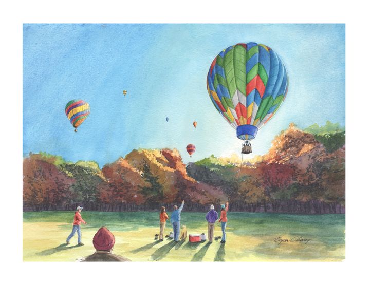 Fall Balloon Launch - Byron Chaney's Illustration and Design