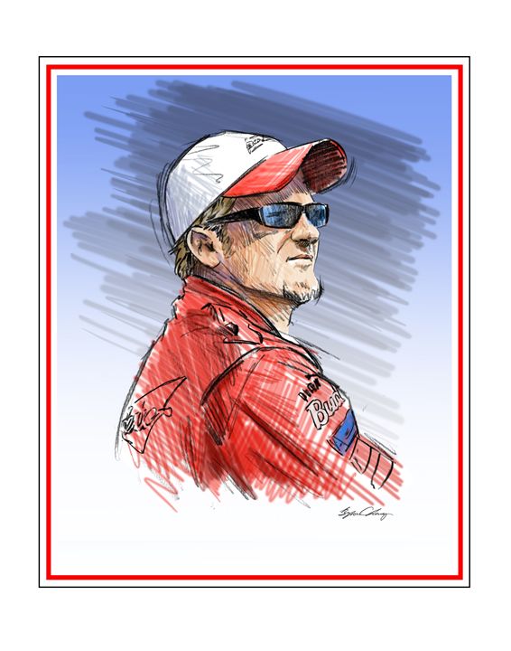 Dale Earnhardt Jr portrait - Byron Chaney's Illustration and Design