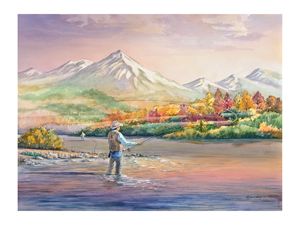 Morning Fly fishing - Byron Chaney's Illustration and Design