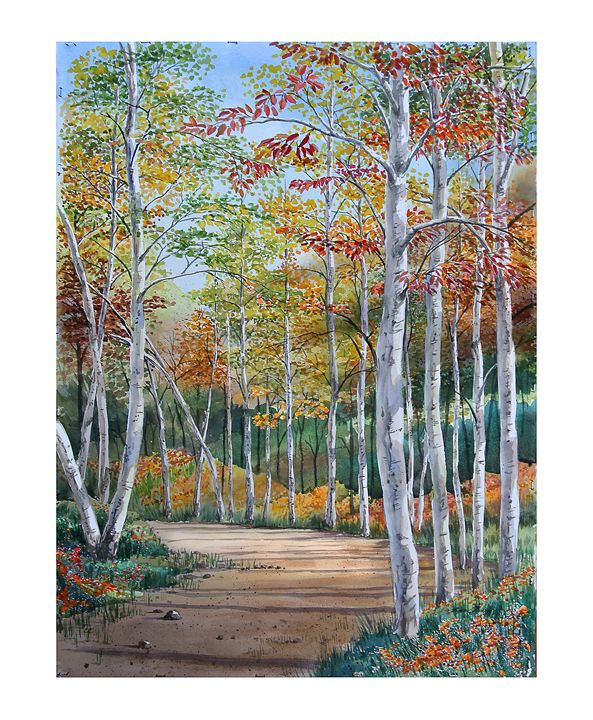 Dirt road in the Fall - Byron Chaney's Illustration and Design