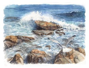 Laguna Waves - Byron Chaney's Illustration and Design