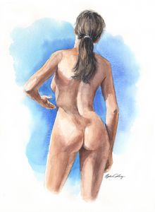Nude Woman from Behind - Byron Chaney's Illustration and Design