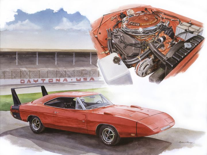 1969 Dodge daytona - Byron Chaney's Illustration and Design