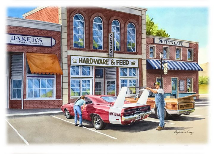 Dodge Daytona Parked - Byron Chaney's Illustration and Design