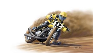 Kenny Roberts Powerslide - Byron Chaney's Illustration and Design