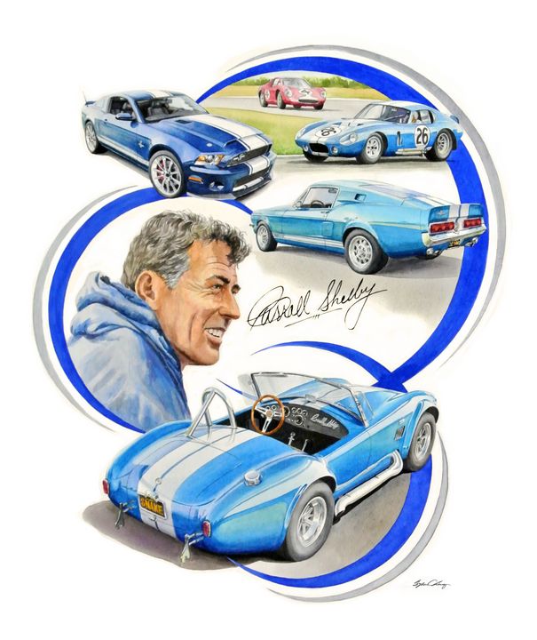 Carroll Shelby portrait - Byron Chaney's Illustration and Design