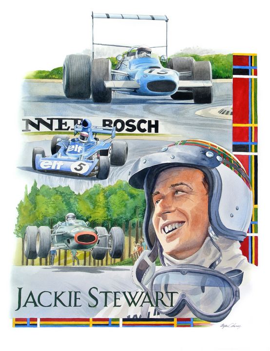 Jackie Stewart - Byron Chaney's Illustration and Design