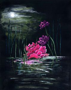 Lilies by Moonlight