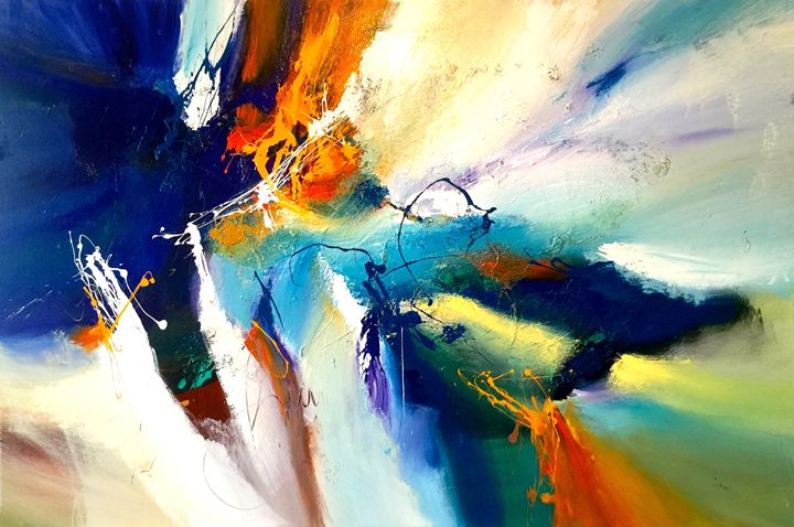 For unbelievable new beginnings #2 - Dan Bunea - Large living abstract paintings