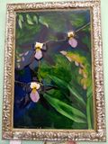 Original Glass Collage of Orchid