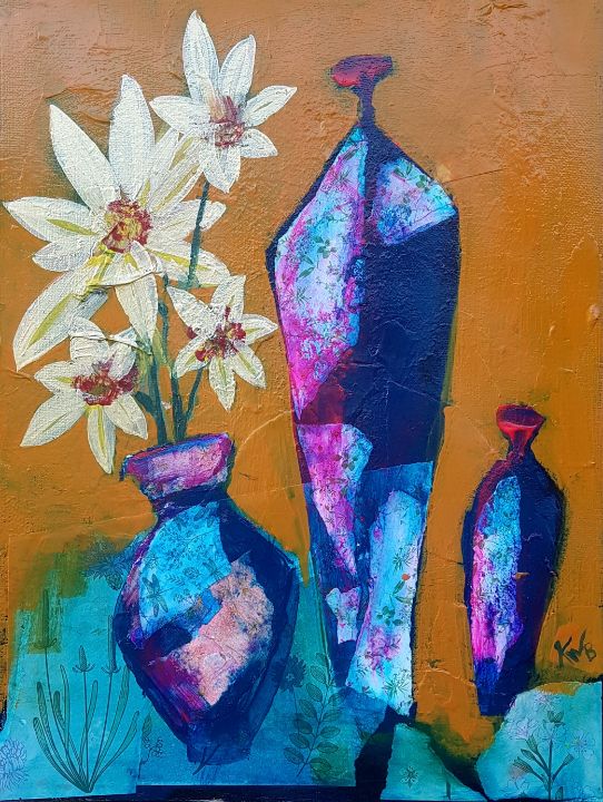 Floral fragments - Kevin Blake - Paintings & Prints, Still Life, Floral ...