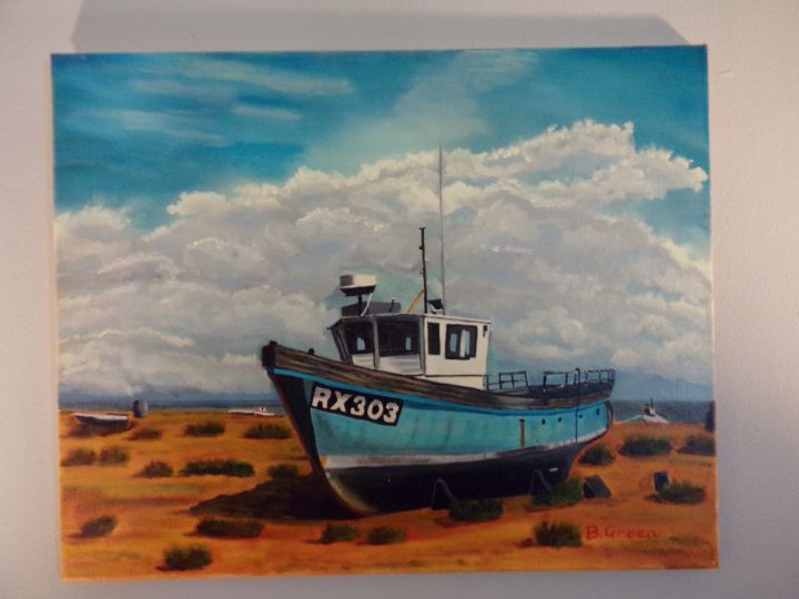 Old Fishing Boat - Barry's Oil Paintings - Paintings & Prints